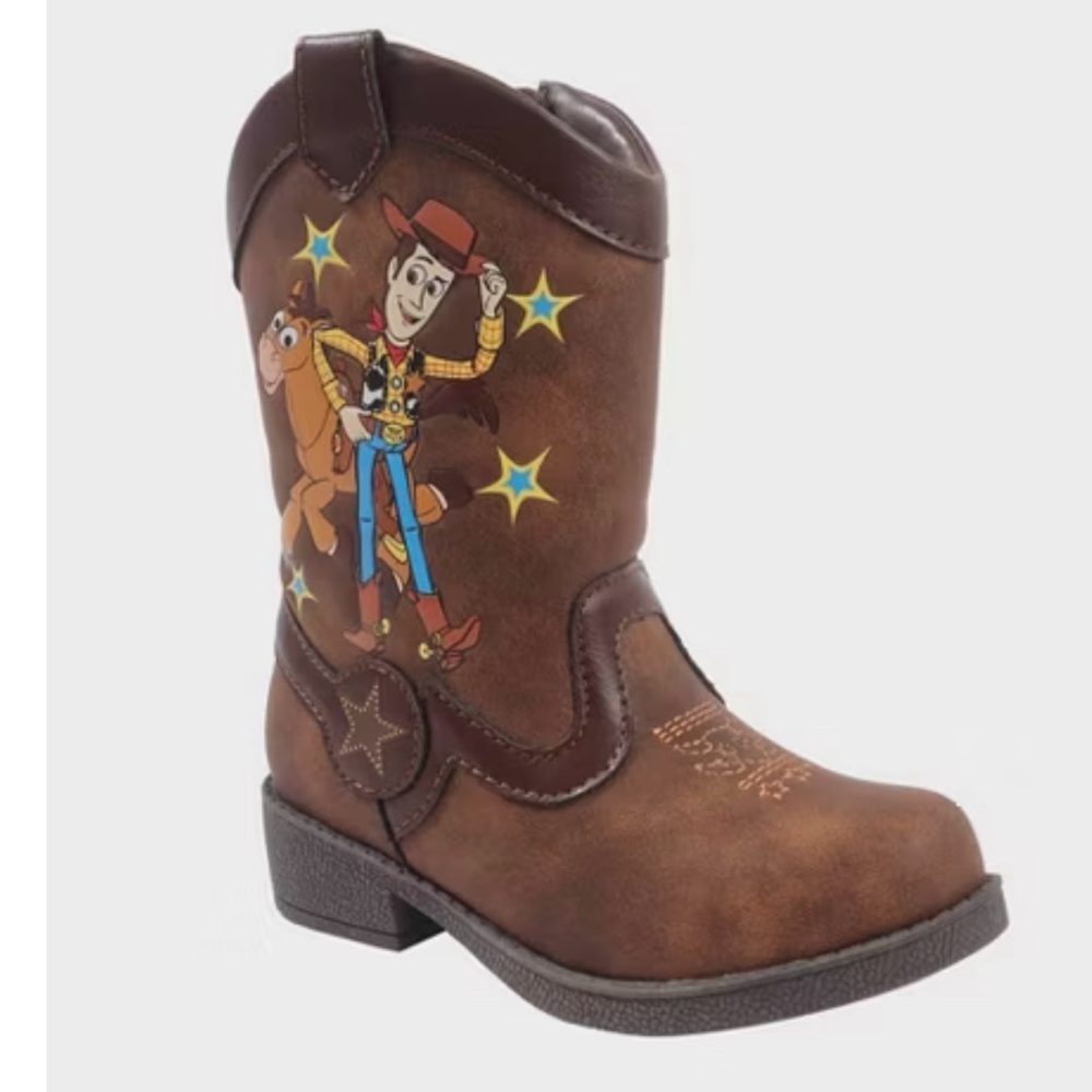 Disney Brown Cowboy Boots with Toy Story Design